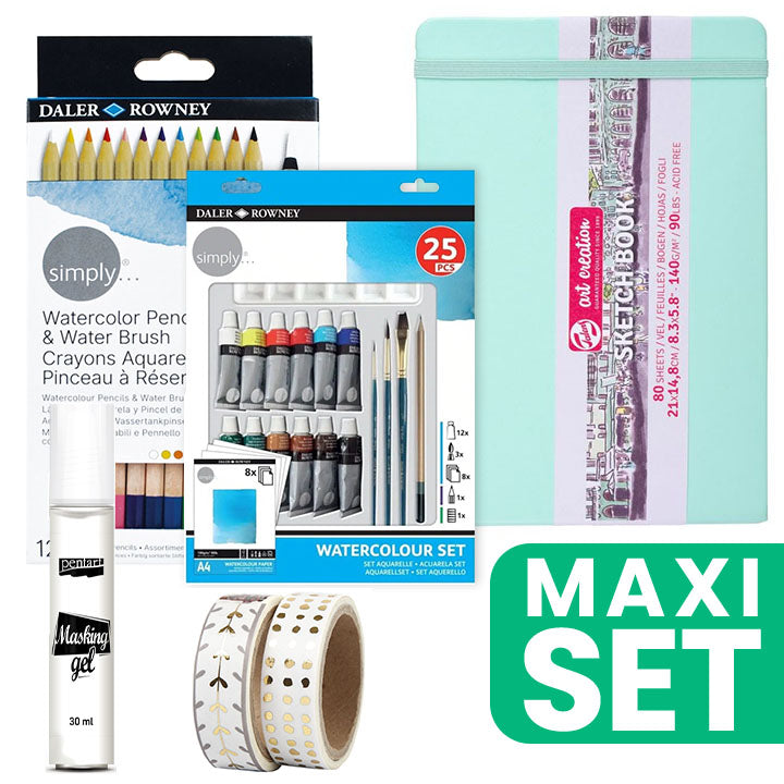 ARTMIE Art-journalset voor aquarel A5 21 × 14,8 cm – Fresh Mint