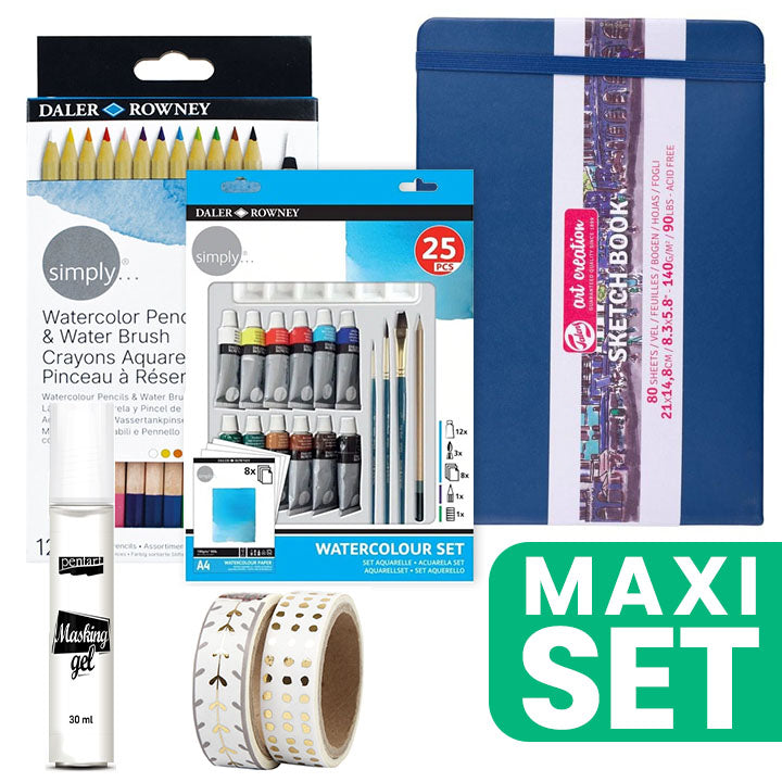 ARTMIE Art-journalset voor aquarel A5 21 × 14,8 cm – Marineblauw