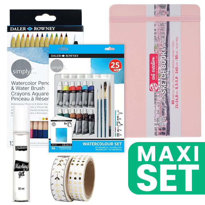 ARTMIE Art-journalset voor aquarel A5 21 × 14,8 cm – Pastelroze
