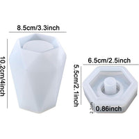 Silicone Mold for Casting a Hexagon Soap Dispenser — image 2