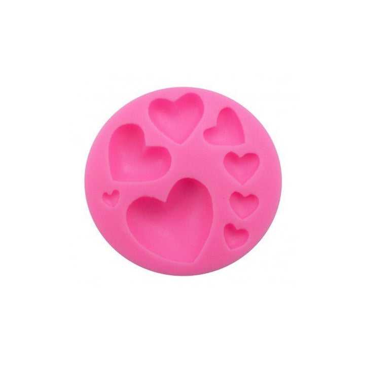 Pentart siliconen gietvorm met 8 hartjes, 7,5 × 7,5 cm