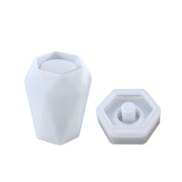 Siliconen gietvorm voor zeepdispenser, zeshoekig, 10,2 cm