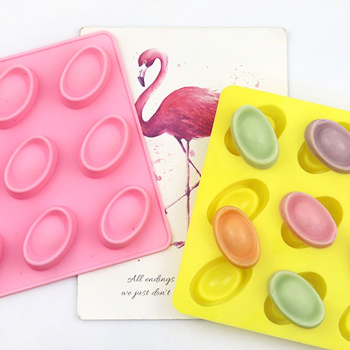 Siliconen gietvorm met 9 ovale uitsparingen, 13,8 × 13,8 cm