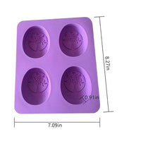 Siliconen gietvorm levensboom One Leaf, 4 vakjes, paars – afbeelding 2