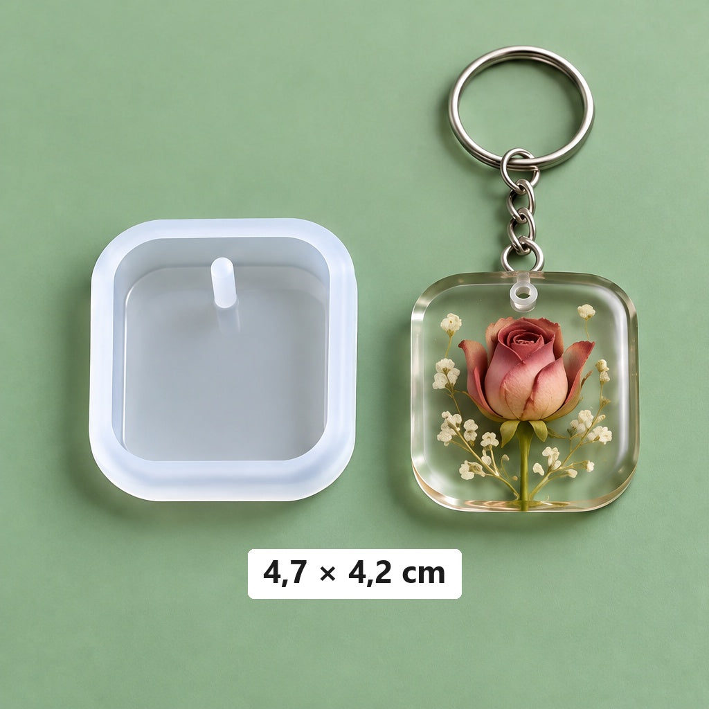Siliconen gietvorm voor epoxyhangers met sleutelhangerringen – afbeelding 7