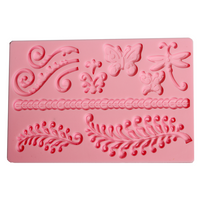 Pentart siliconen gietvorm wijnrank en vlinders, 20 × 12,7 cm