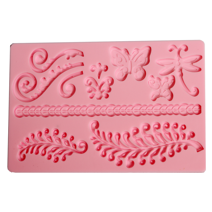 Pentart siliconen gietvorm wijnrank en vlinders, 20 × 12,7 cm