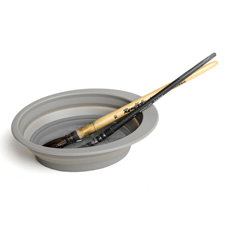 Opvouwbare siliconen waterpot voor penselen – afbeelding 3