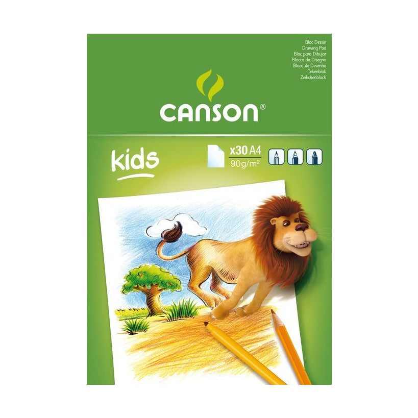 Sketching Pad CANSON Kids 90 g/m² – 30 sheets, A5 – A4
