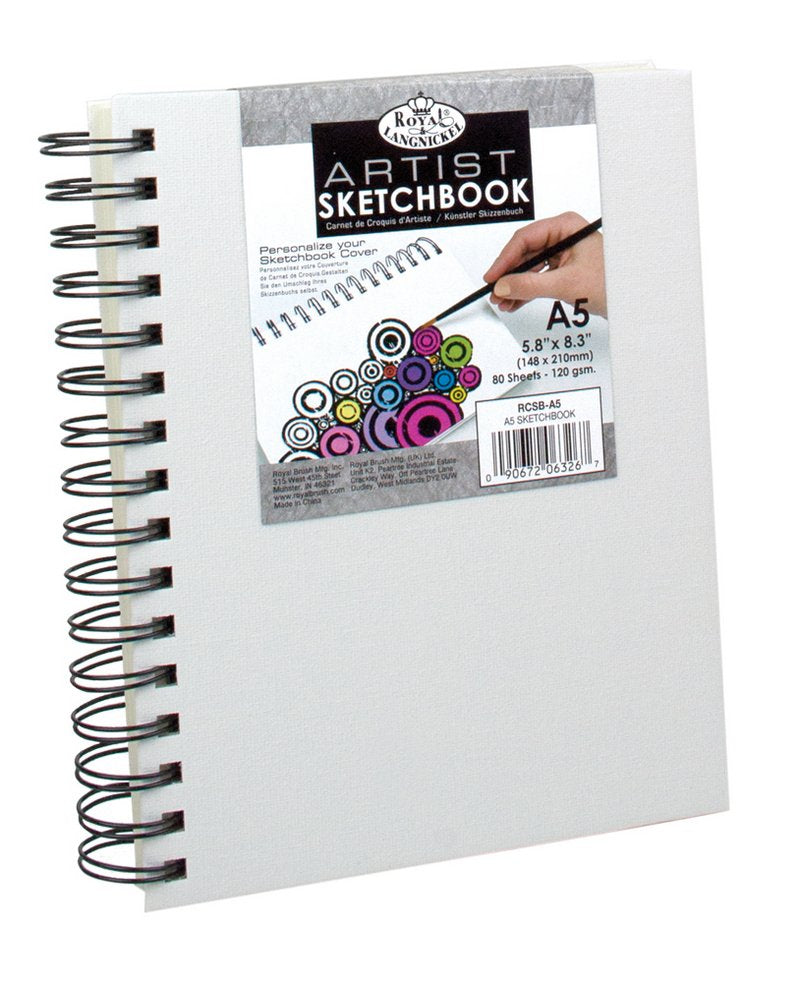 Royal & Langnickel Essentials schetsblok A5, 80 vel, canvasomslag