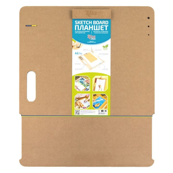 ROSA Studio tekenplank A2 (53 × 63 cm) met magnetische klem, MDF – afbeelding 5