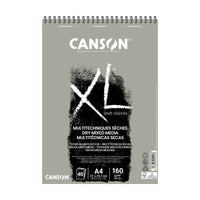 Pastelblok Canson XL Touch grijs 160 g/m² – 40 vellen, A4 – A3