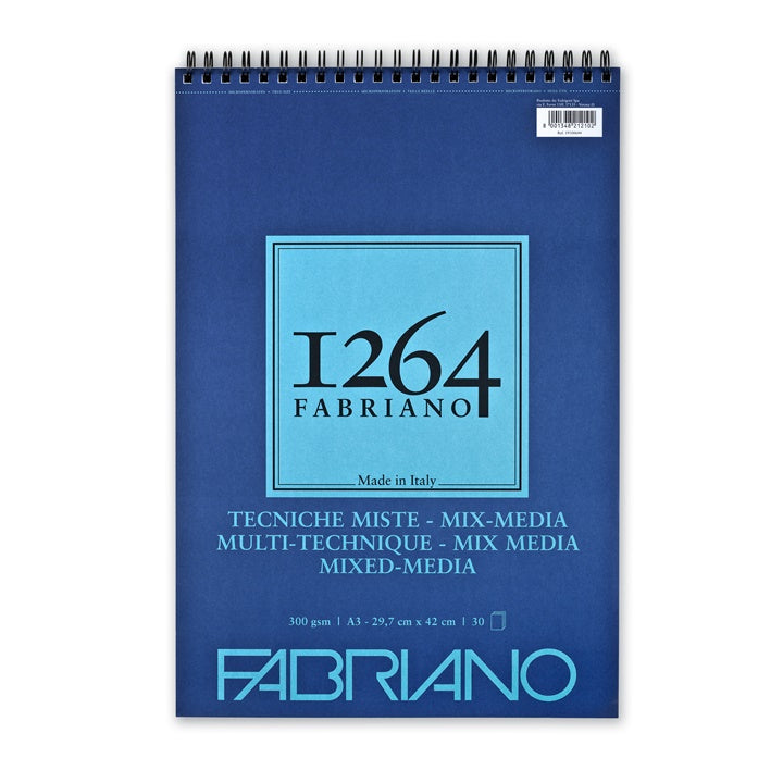Fabriano 1264 mixed-mediablok met spiraal, 30 vel, 300 g/m² – afbeelding 4