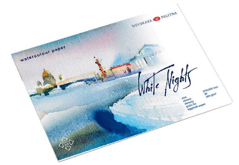 Nevskaya Palitra White Nights aquarelblok, 20 vel, 200 g/m²