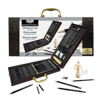 Schetsset in houten koffer, Royal & Langnickel Essentials, 41-delig