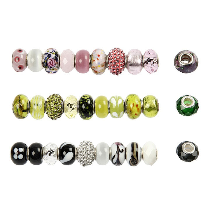 Glaskralen Creativ Company – 10 stuks, 10–15 mm