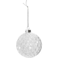 Creativ Company glazen kerstballen helder Ø 7,8 cm, 4 stuks