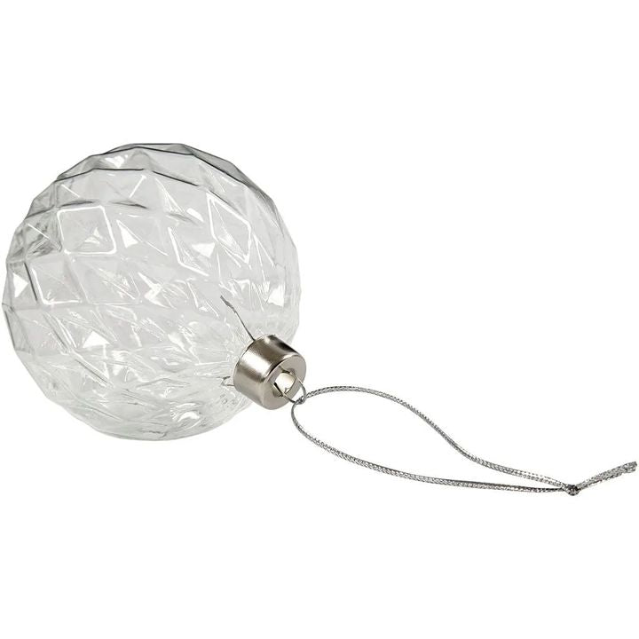 Creativ Company glazen kerstballen helder Ø 7,8 cm, 4 stuks – afbeelding 3