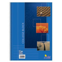 Collegeblok gelinieerd met spiraal, 80 vel, 22,2 × 30 cm