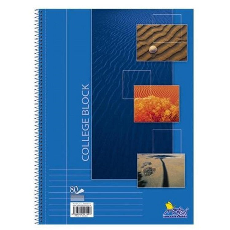 Collegeblok gelinieerd met spiraal, 80 vel, 22,2 × 30 cm – afbeelding 2
