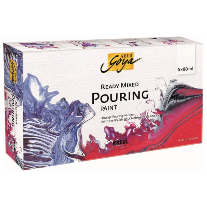 Kreul Solo Goya Ready Mixed acrylverf pouringset 6 × 80 ml