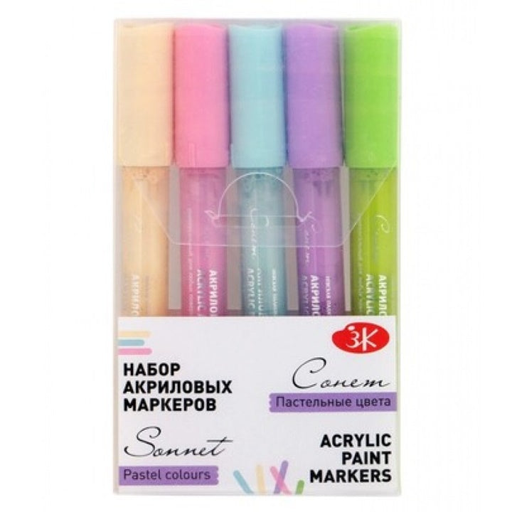Sonnet Nevskaya Palitra Acrylic Markers, Set of 5 | different sets — image 3