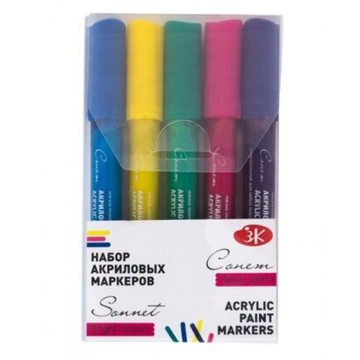 Sonnet Nevskaya Palitra Acrylic Markers, Set of 5 | different sets — image 1