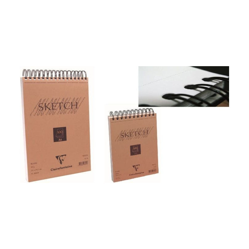 Clairefontaine schetsblok met spiraal, 90 g/m², 100 vel