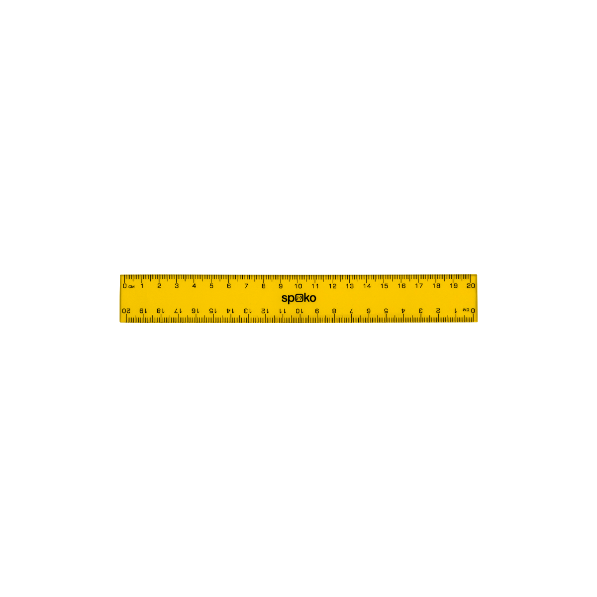 Spoko liniaal 20 cm met afgeschuinde rand, kleurenmix – afbeelding 3