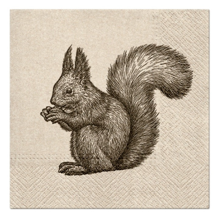 Squirrel Eco Decoupage Napkins - 1 pc