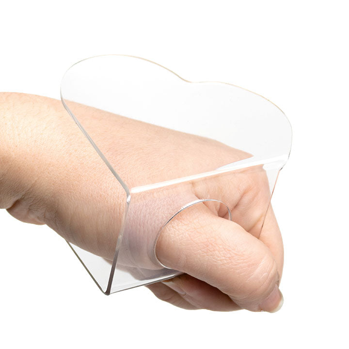 ARTMiE handpalet hartvorm, transparant, 75 × 75 mm – afbeelding 2