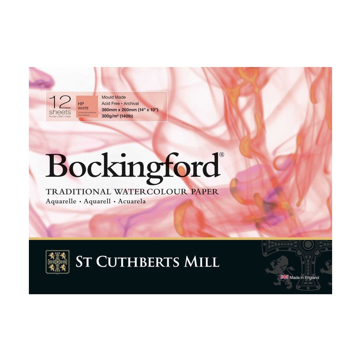 St Cuthberts Mill Bockingford aquarelblok HP 300 g/m², 12 vel