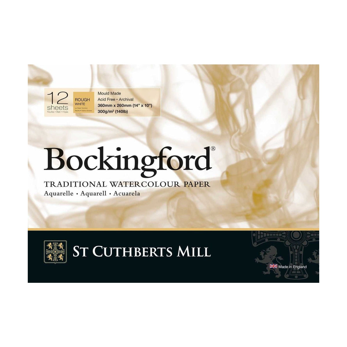 St Cuthberts Mill Bockingford aquarelblok Rough 300 g/m², 12 vel