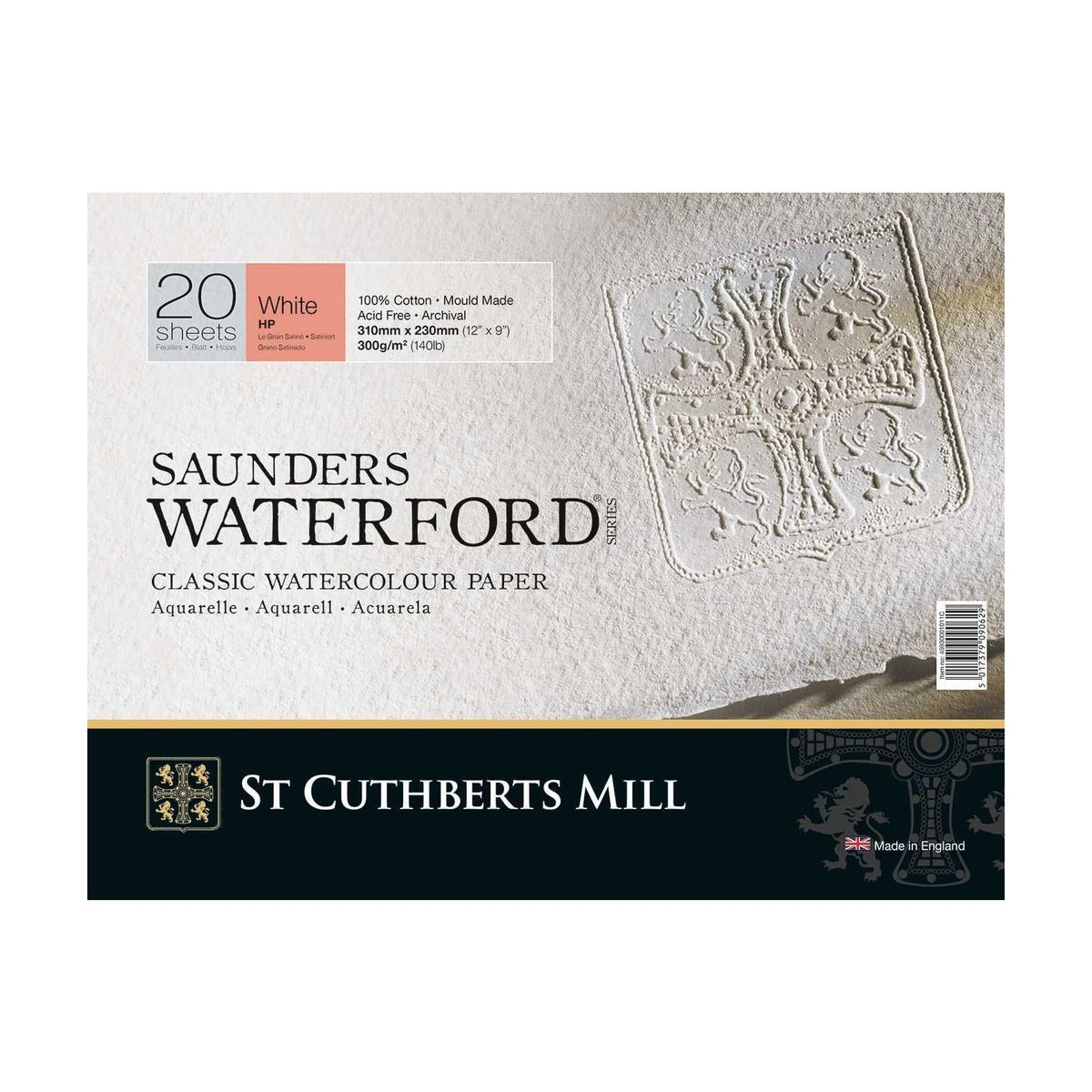 St Cuthberts Mill Saunders Waterford aquarelblok HP 300 g/m²