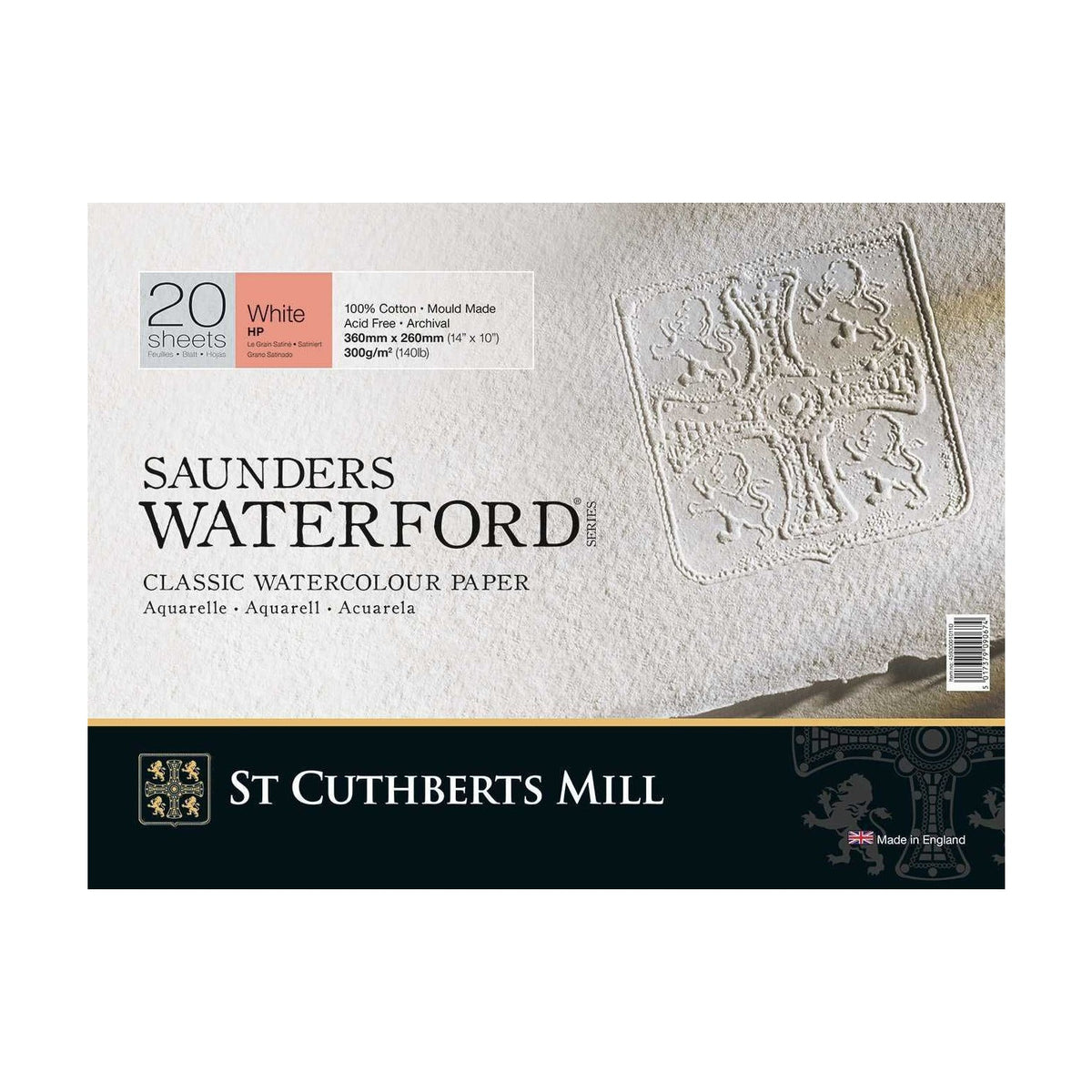St Cuthberts Mill Saunders Waterford aquarelblok HP 300 g/m²