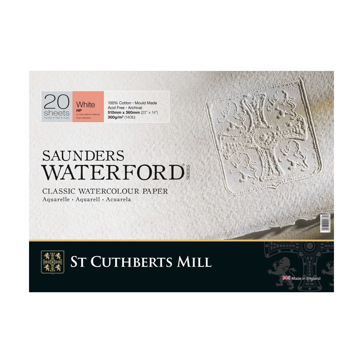 St Cuthberts Mill Saunders Waterford aquarelblok HP 300 g/m²