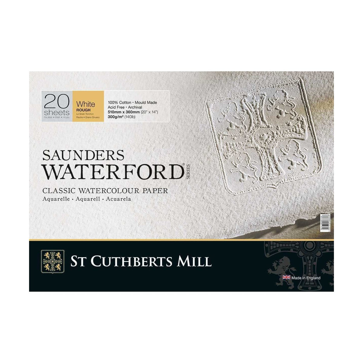 St Cuthberts Mill Saunders Waterford aquarelblok Rough 300 g/m²