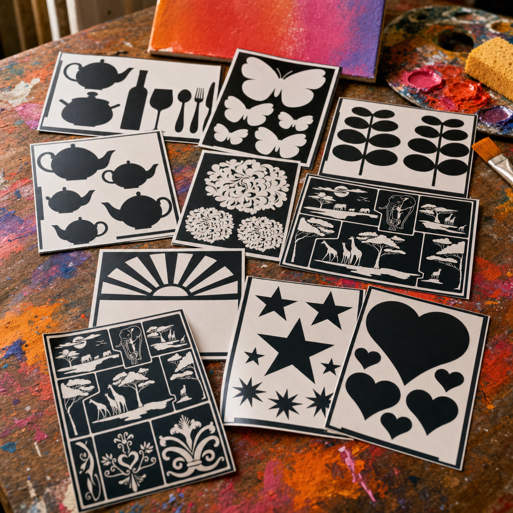 Self-Adhesive Stencil, Kitchen Utensils, A5