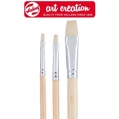 Talens Art Creation platte penselen varkenshaar, set van 3