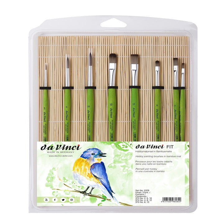 da Vinci penselenset voor school en hobby, 8 stuks