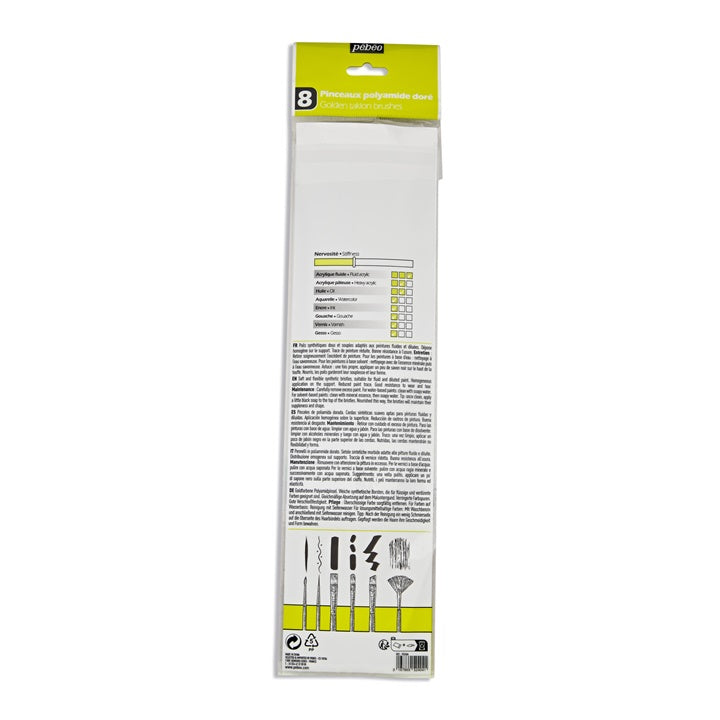Pébéo penselenset voor acryl- en olieverf, 8 stuks – afbeelding 3
