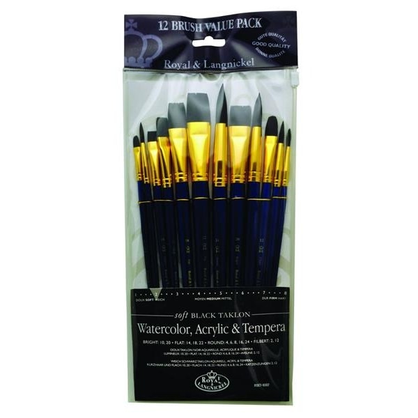 Royal & Langnickel penselenset, 12 stuks