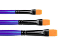 Make-upkwasten plat, goudkleurig nylon, blauw handvat
