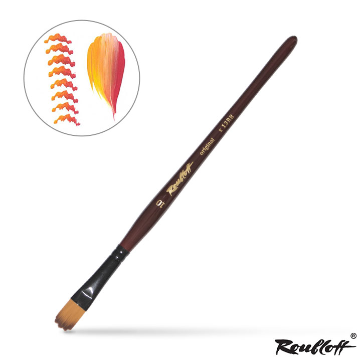 Roubloff Hobby 13RB ovaal penseel met gevormde rand
