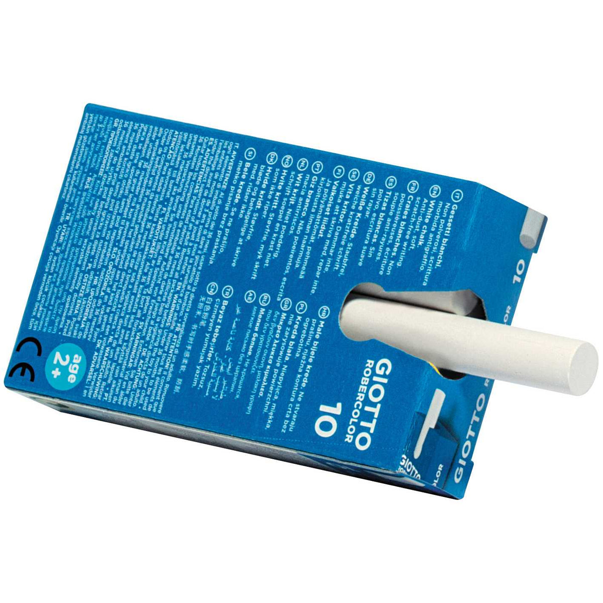Stofvrij schoolbordkrijt GIOTTO Robercolor wit, 10 stuks