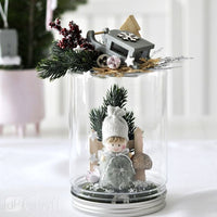 Zilverkleurige kersttakjes 9 cm, set van 3 stuks – afbeelding 3