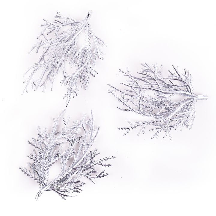 Zilverkleurige kersttakjes 9 cm, set van 3 stuks – afbeelding 5