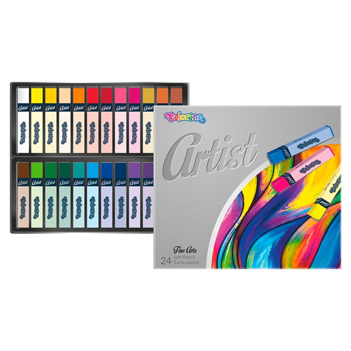 Colorino Artist vierkant pastelkrijt, set van 24