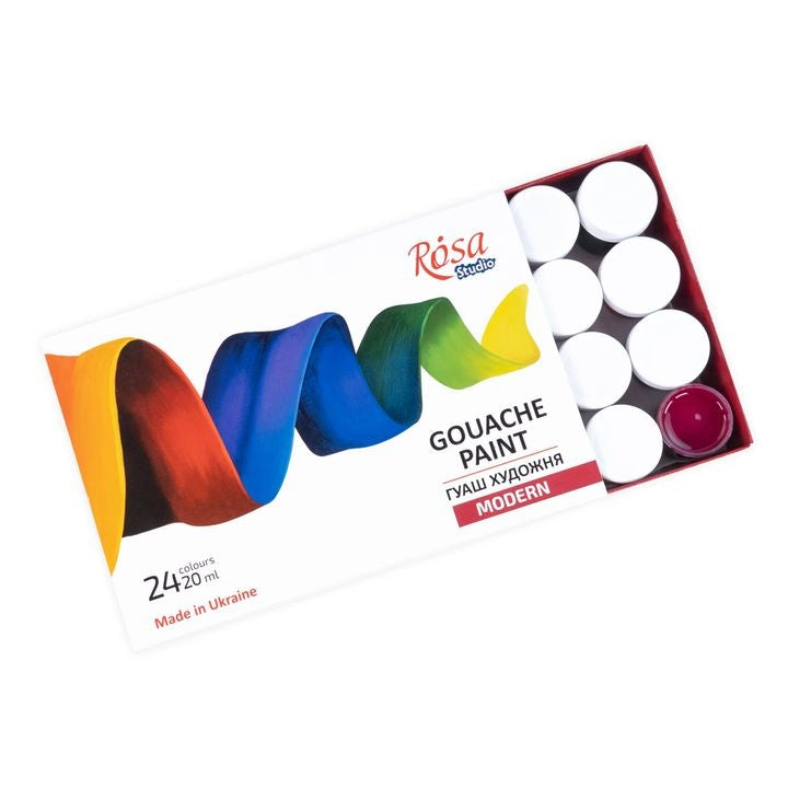 Rosa Studio gouacheset, Classic 12 × 20 ml of Modern 24 × 20 ml – afbeelding 5