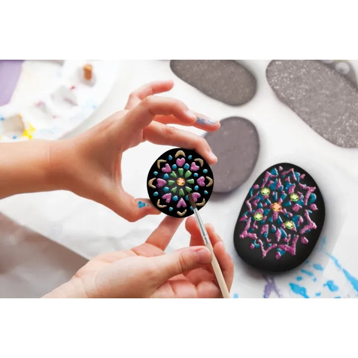 Nassau mandala-knutselset met 3 stenen en glitterlijm – afbeelding 3